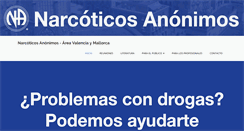 Desktop Screenshot of narcoticosanonimosvalencia.es